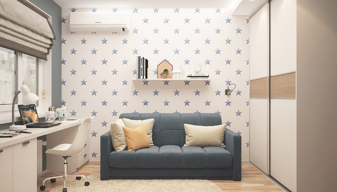 Modern woonkamerinterieur met minimalistische meubels. Modern woonkamerinterieur met minimalistische meubels.