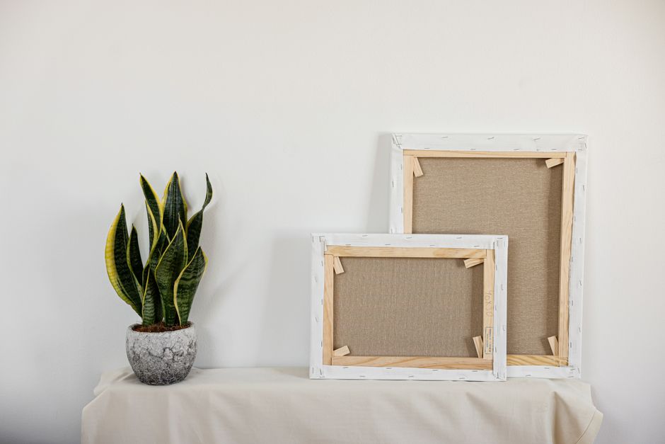 Woonkamer met gevarieerde texturen en natuurdecor. Woonkamer met gevarieerde texturen en natuurdecor.